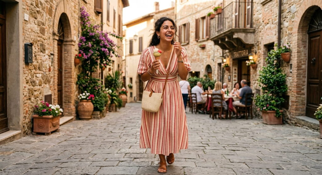 Typisch italienisches Outfit für Damen Ideen und Styling-Tipps 2026